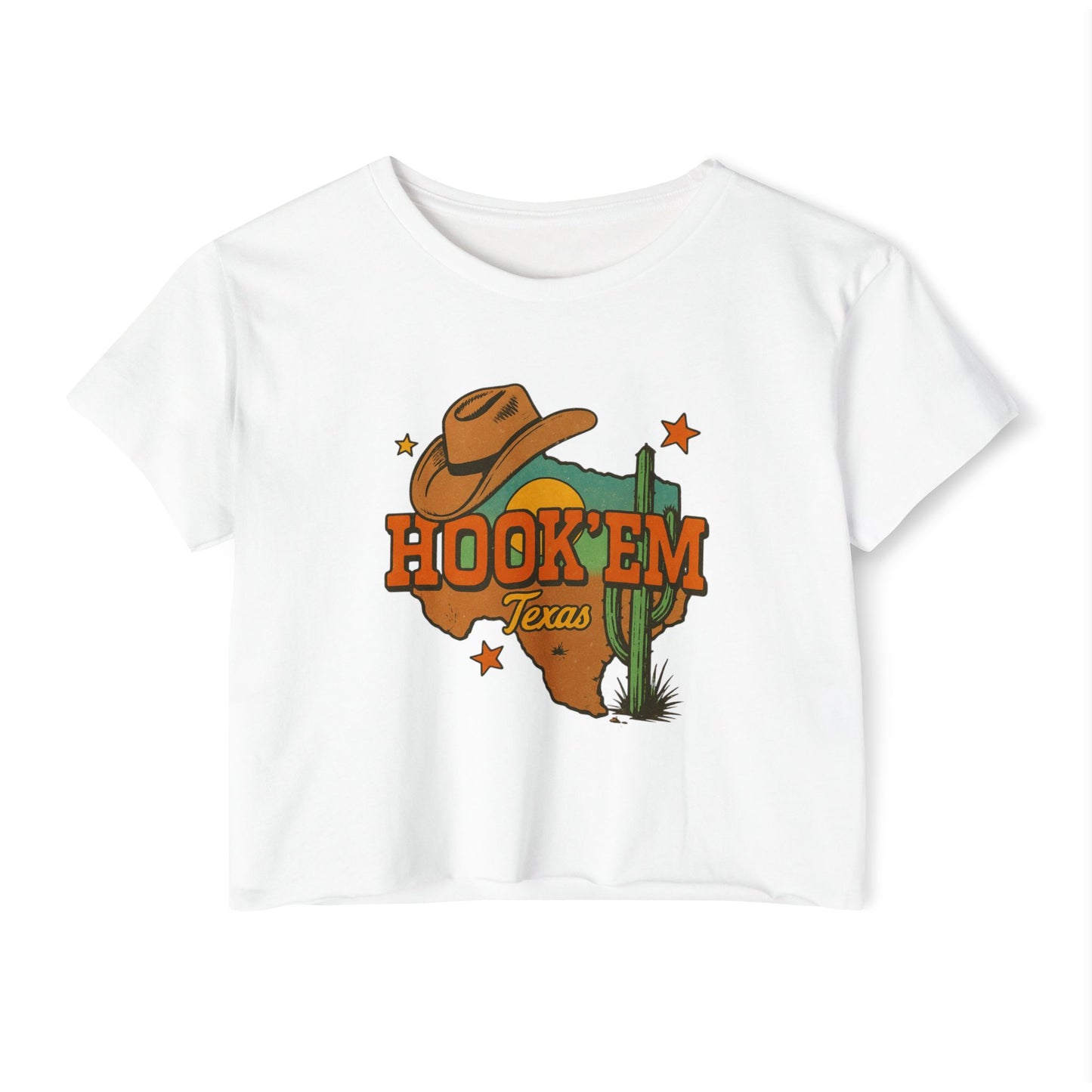 Hook'Em Texas Crop Top