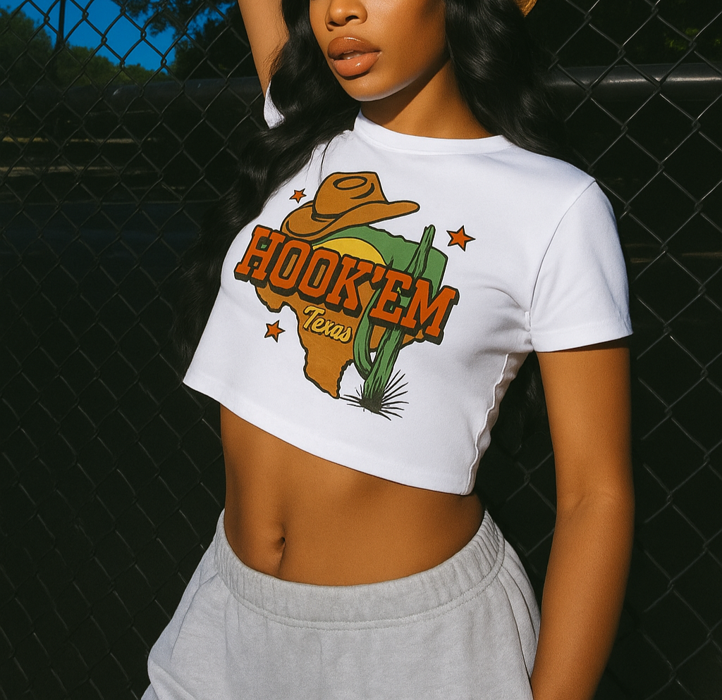 Hook'Em Texas Crop Top