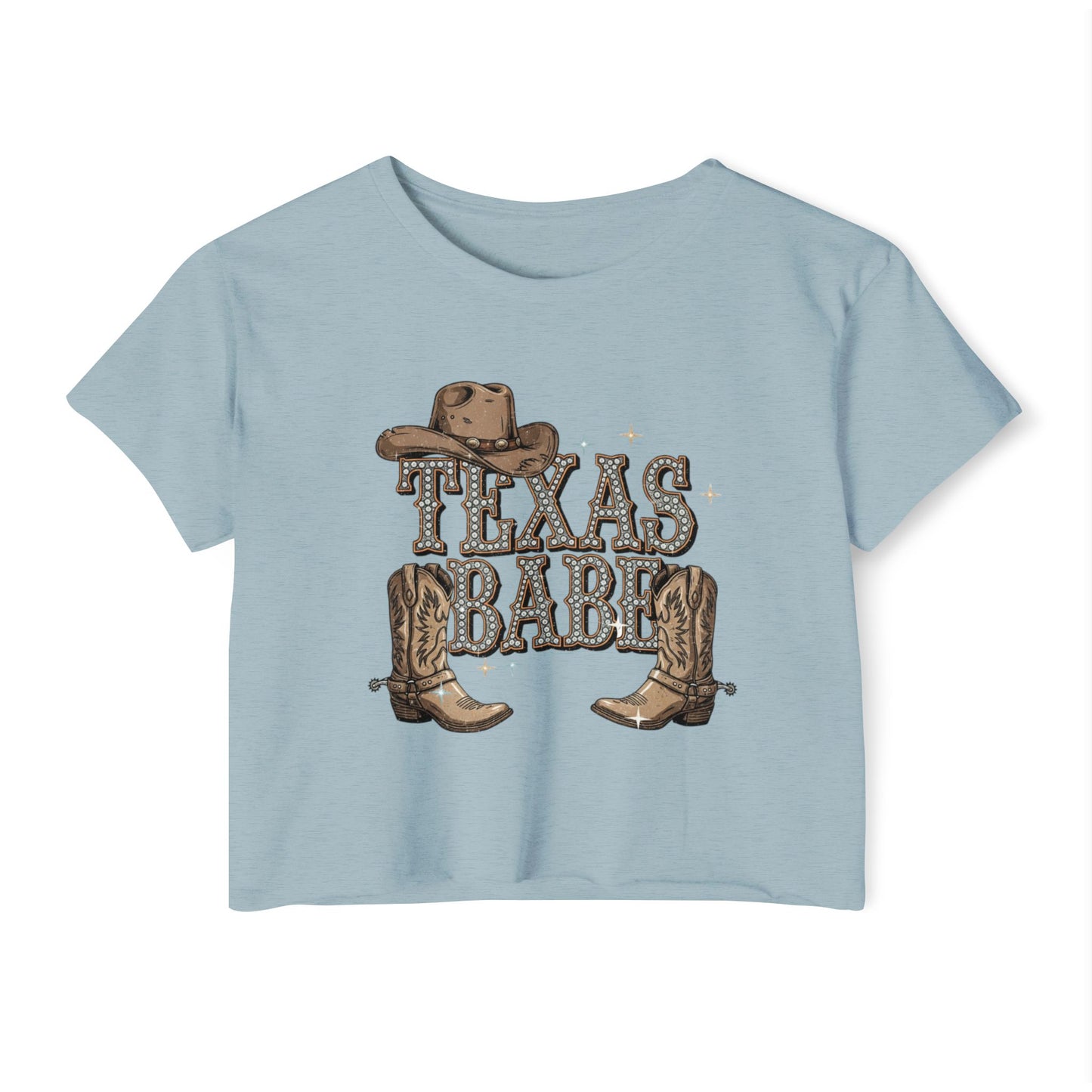 Texas Babe Girl Women's Festival Crop Top