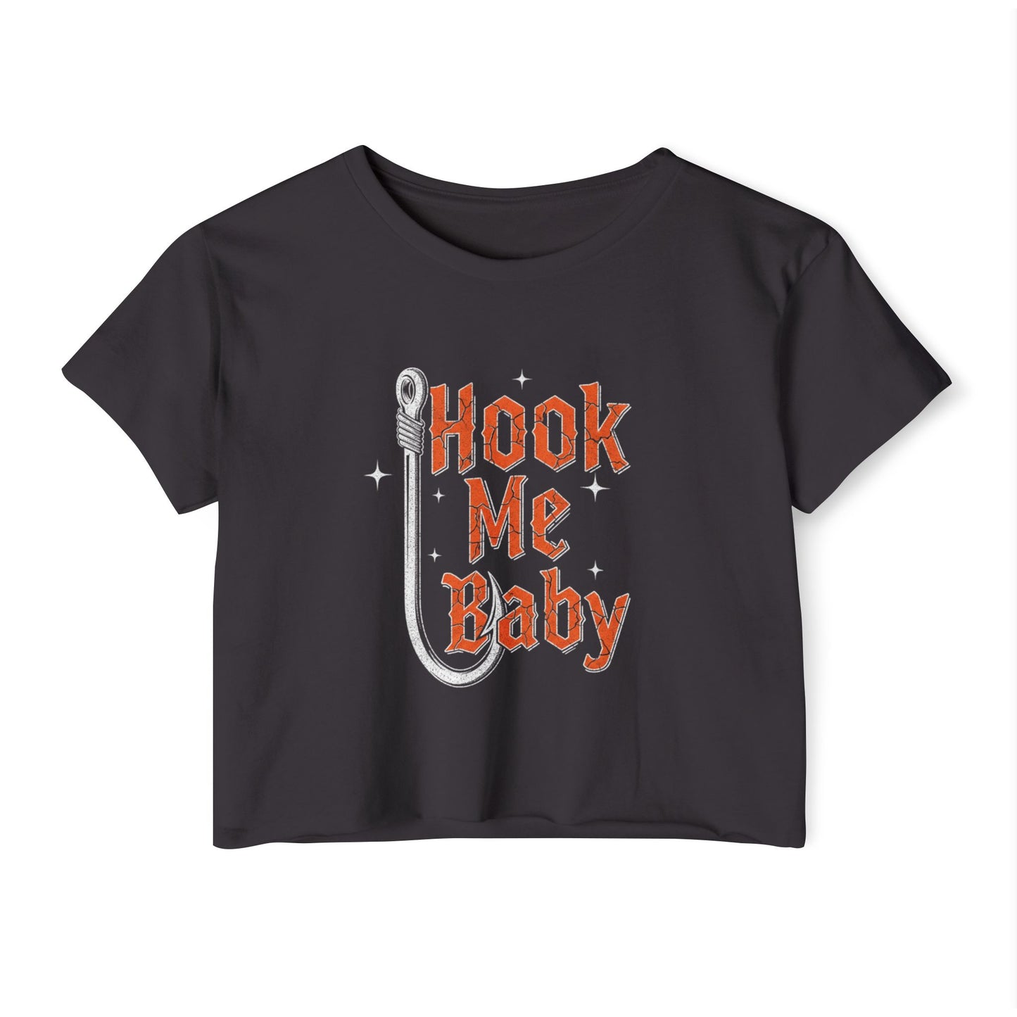Hook Me Babe Girl Vintage Crop Top