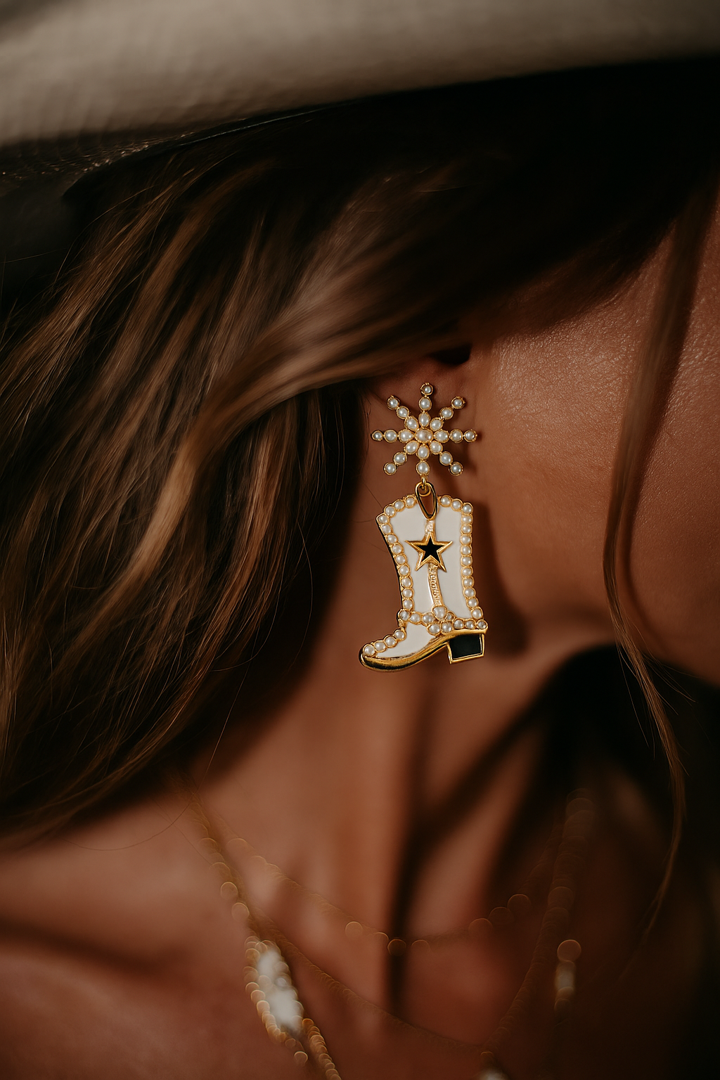 Boot Alloy Dangle Earrings