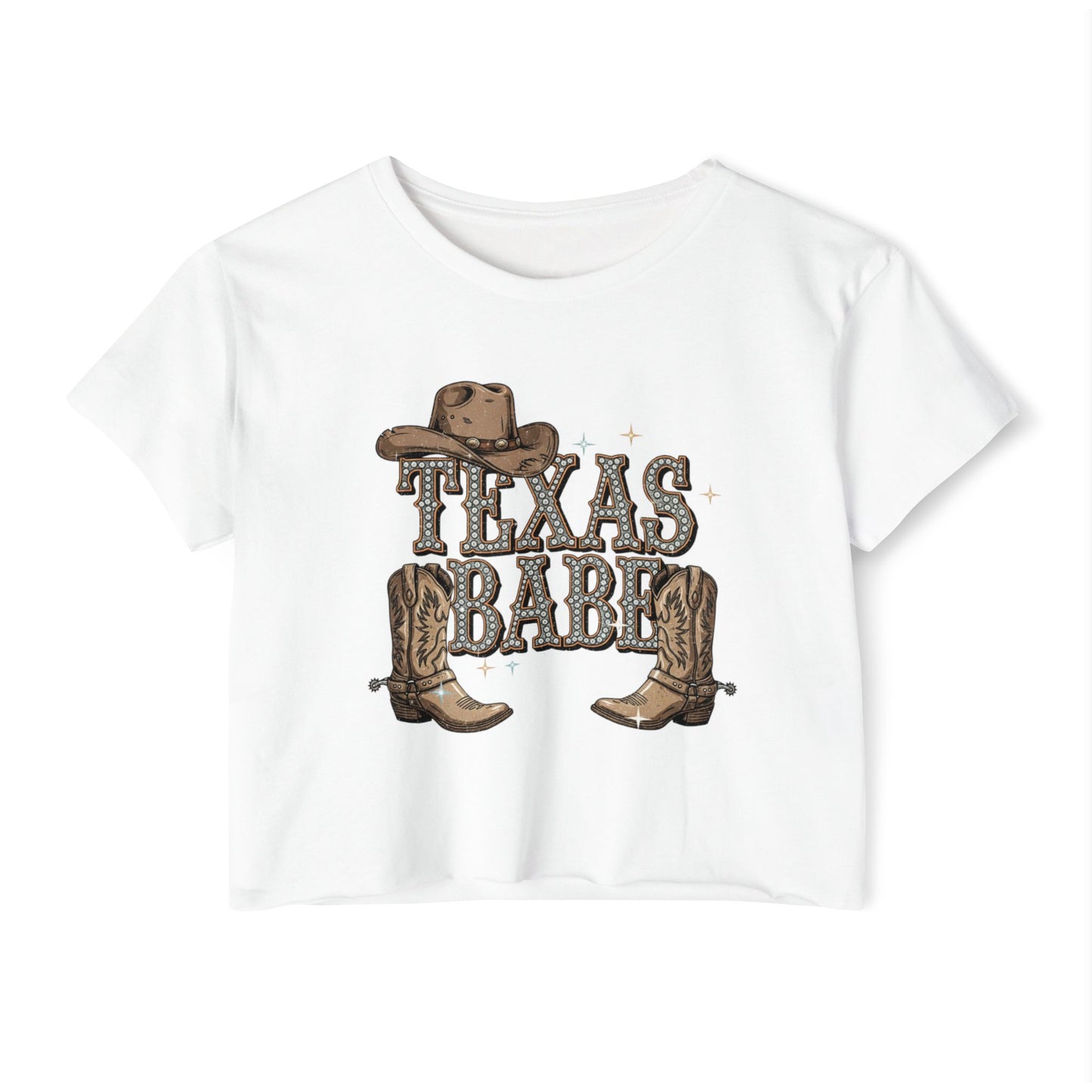 Texas Babe Girl Women's Festival Crop Top