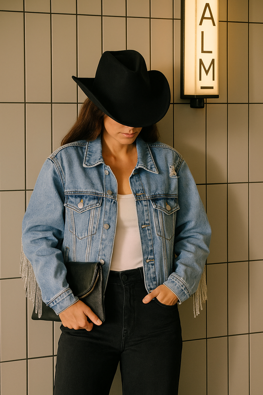 Distressed Fringe Denim Jacket