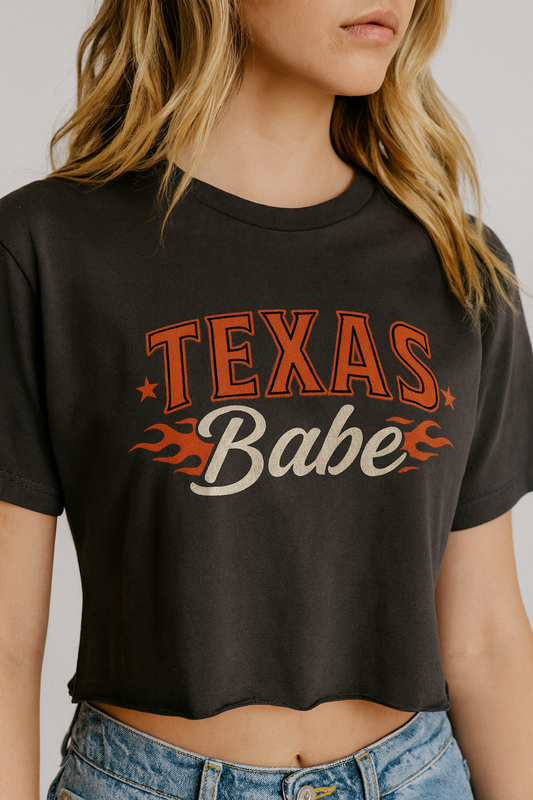 Texas Babe on Fire  Crop Top