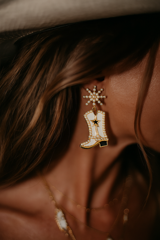 Boot Alloy Dangle Earrings